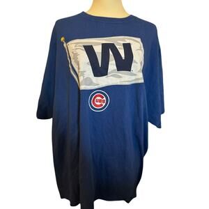 Chicago Cubs "Fly The W" Win Flag Blue Tee, MLB Baseball, Unisex Size 2XL